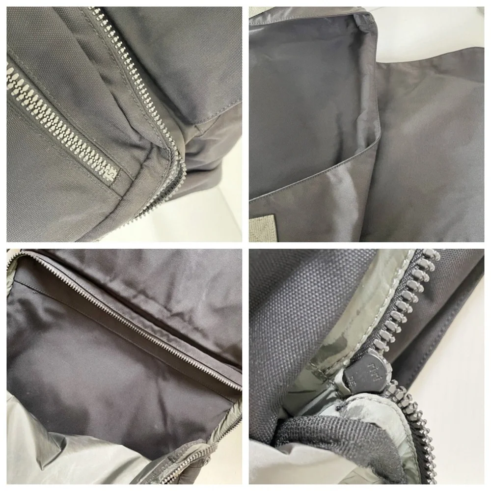Prada black canvas vintage unisex crossbody bag with pouch